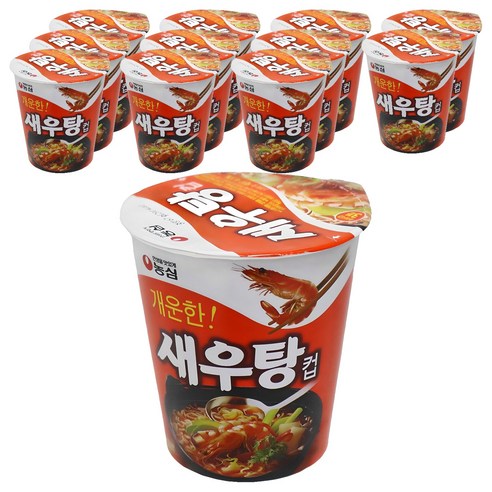 농심 새우탕컵 67g, 12개