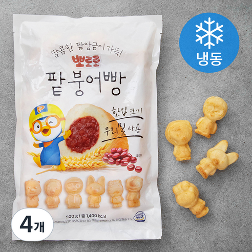 뽀로로 팥 붕어빵 (냉동), 4개, 500g