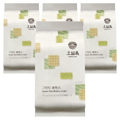 오설록 그린티웨하스, 100g, 4개