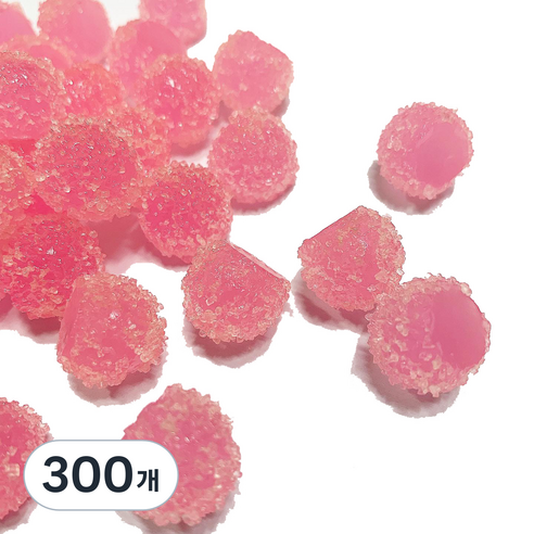 데코덴 알사탕 크런치 슬라임 재료, 300개, 핑크