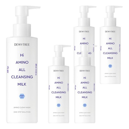 듀이트리 하이 아미노 올 클렌징 대용량 밀크, 400ml, 5개