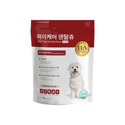 스몰빅 강아지 하이케어 초저분자 저알러지 덴탈껌, 150g, 1개, 유산균