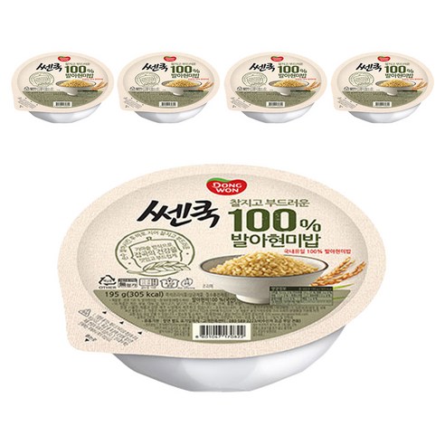 동원 쎈쿡 발아 현미밥, 195g, 5개