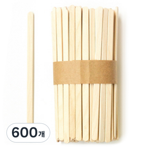 모엔드 왁싱재료 우드 스파츌라 디테일 S, 600개