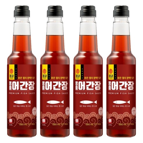 몽고식품 몽고 어간장, 4개, 580ml