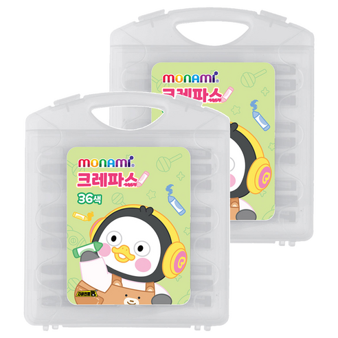 모나미 펭수 크레파스 36종 세트, 36색, 2세트