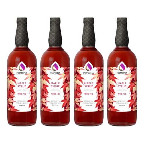 포모나 메이플 시럽 포모나 커피시럽, 4개, 1L