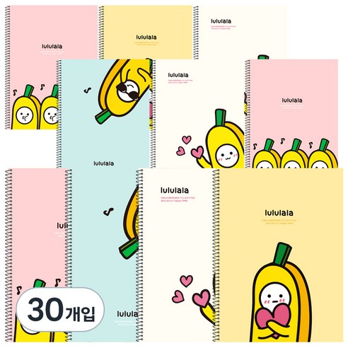 포포팬시 바나나 연습장 노트, 랜덤 발송, 30개