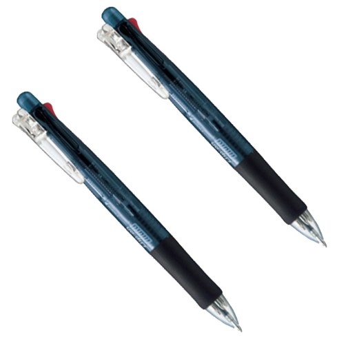 볼샤 클립온 멀티 4색 볼펜 0.7mm + 샤프 0.5mm B4SA1, 블랙, 2개