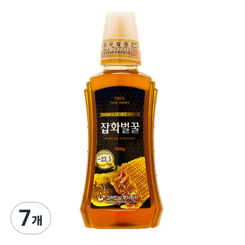 고려인삼 잡화벌꿀, 500g, 7개