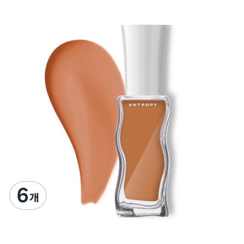 엔트로피메이크업 필 오프 네일, 브릭오렌지, 10ml, 6개