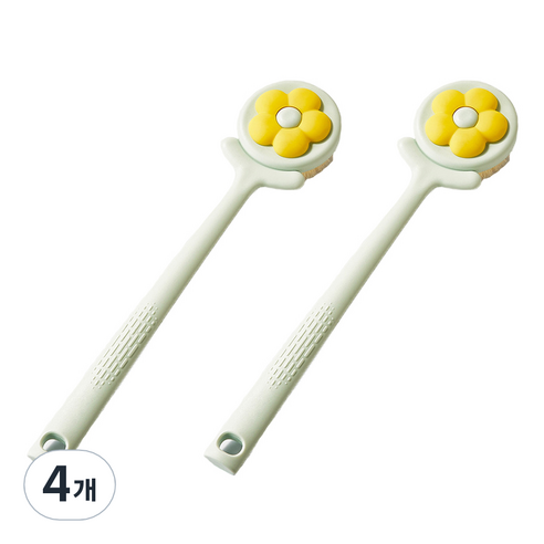언헤브 플라워 샤워 바디 브러쉬, 그린, 1개입, 4개