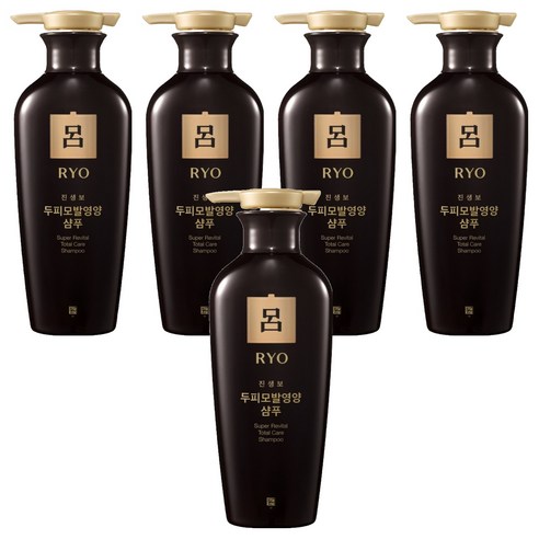 려 진생보 두피모발영양 한방샴푸, 400ml, 5개