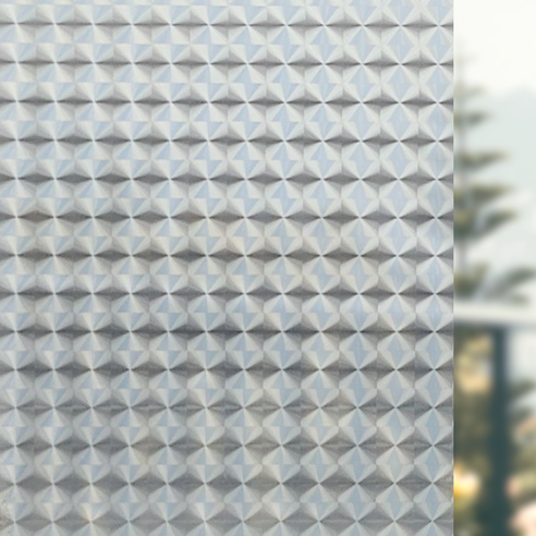 탐사 자외선 차단 무점착 유리창 시트지, 고방유리 화이트안개