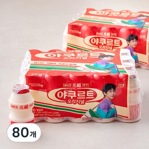 한국야쿠르트 오리지널, 65ml, 20개입, 4개