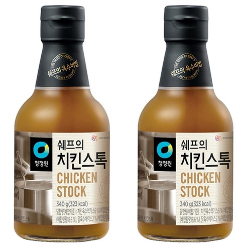 청정원 쉐프의 치킨스톡, 340g, 2개