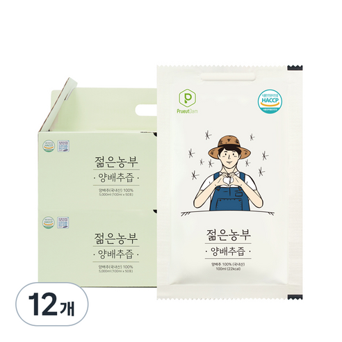 푸릇담 젊은농부 양배추즙, 3L, 12박스