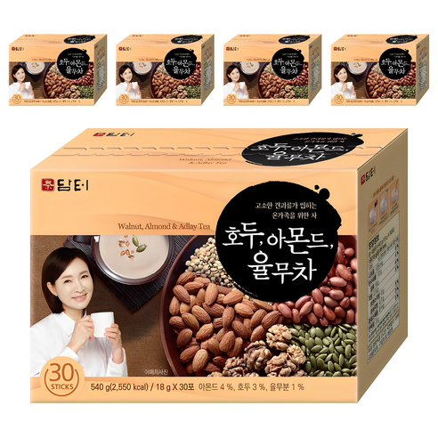 담터 호두 아몬드 율무차, 18g, 30개입, 5개