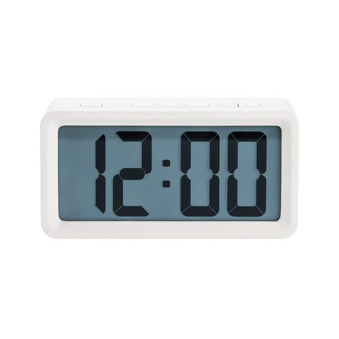 오리엔트 LCD 심플 스마트 디지털탁상시계, 화이트