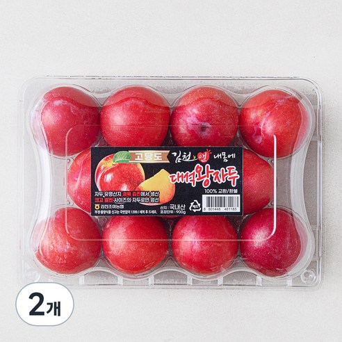 김천앤 고당도 내몸에 대석왕자두, 900g, 2개