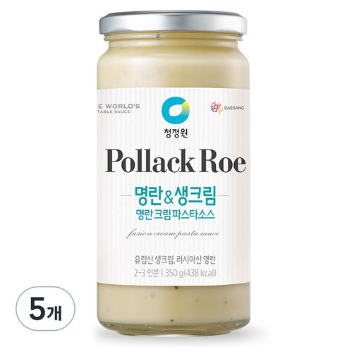 청정원 명란크림 파스타소스, 350g, 5개