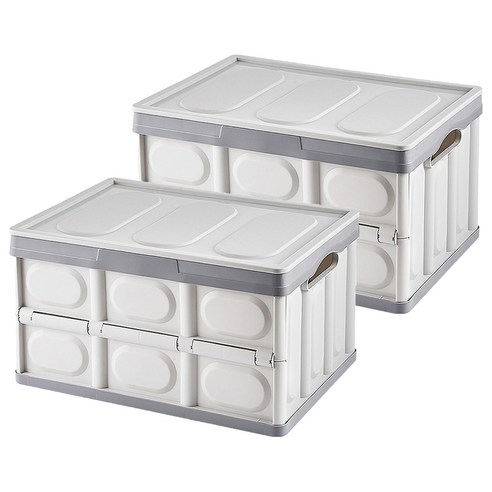 모나코올리브 폴딩박스 중 35L, 그레이, 2개