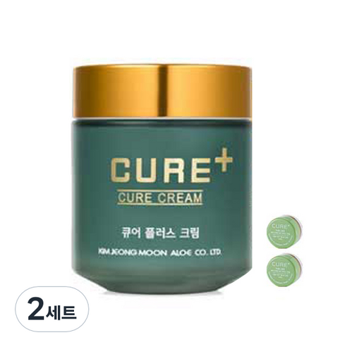김정문알로에 큐어 플러스 크림 80g + 2X 크림 3.5g x 2p, 2세트