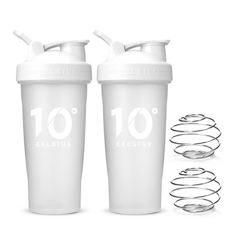 10도씨 블렌딩 쉐이커 보틀 + 블랜더볼, 화이트, 600ml, 2개