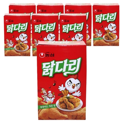 농심닭다리 후라이드 치킨 맛, 66g, 8개