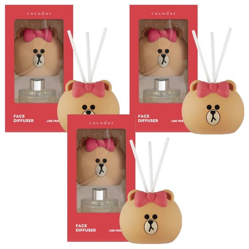 코코도르 라인프렌즈 페이스 디퓨저, 초코(블랙체리), 50ml, 3개