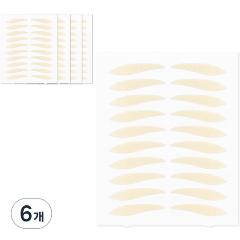 더분 깃털 라이트 단면 쌍꺼풀테이프 100p, 라이트C타입, 6개