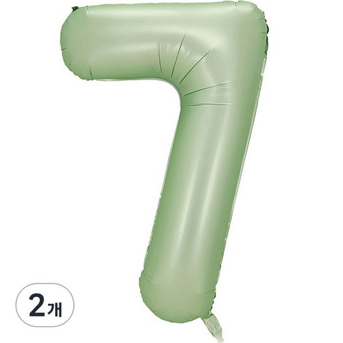 팡파티 숫자 레터링 풍선 101cm 7, 애플그린, 2개
