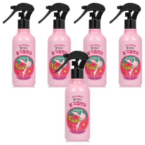 온더바디 코튼풋 발 각질벗자 풋필링 스프레이, 1개입, 5개, 240ml