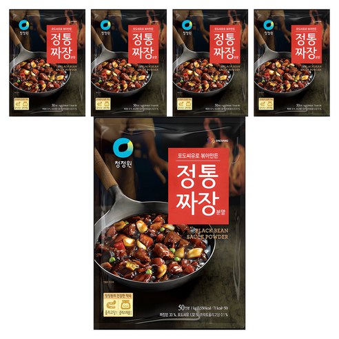 청정원 정통짜장 분말, 1kg, 5개
