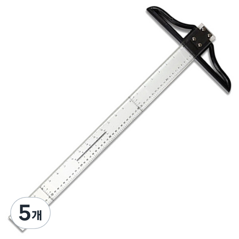 블루마토 플라스틱 T자 각도자 1 A 60cm, 혼합 색상, 5개