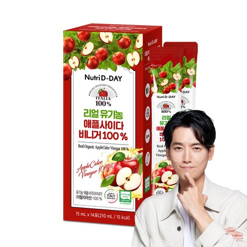 뉴트리디데이 리얼 유기농 애플사이다 비니거 14p, 210ml, 1개