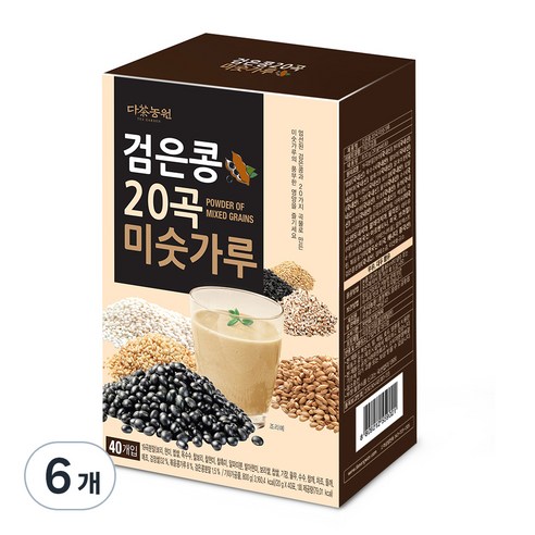 다농원 검은콩 20곡 미숫가루, 800g, 6개