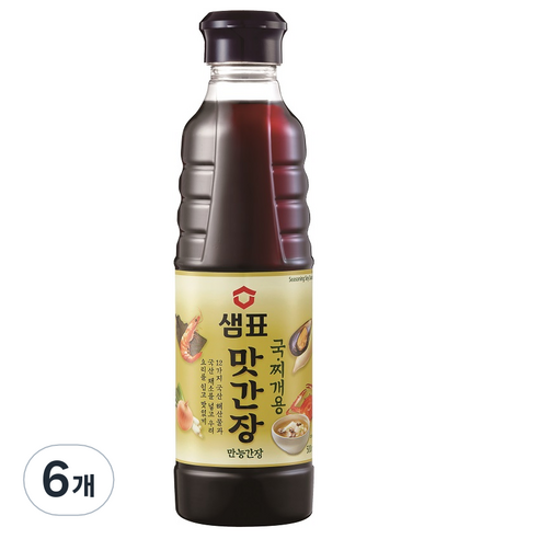 샘표 맛간장 국찌개용, 500ml, 6개