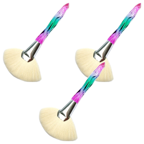카카스 풍성모 크리스탈 더스트브러쉬 KN-B30, 혼합색상(KN-B3079), 3개