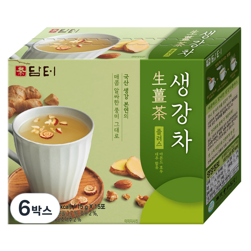 담터 생강차 플러스, 15g, 15개입, 6개