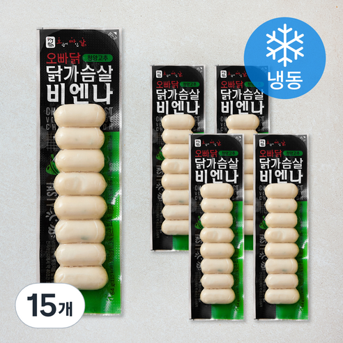오빠닭 닭가슴살비엔나 청양고추 (냉동), 64g, 15개