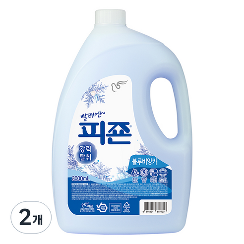 피죤 레귤러 섬유유연제 블루비앙카 본품, 3.1L, 4개