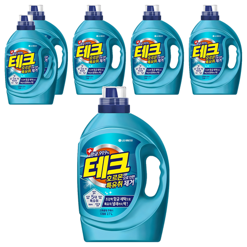 테크 호르몬 특유취 제거 액상세제 드럼용 본품, 2.7L, 6개