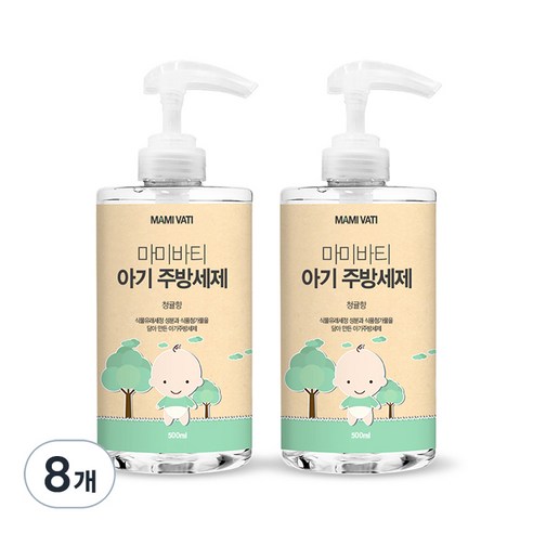 마미바티 아기 주방세제 청귤향, 500g, 8개