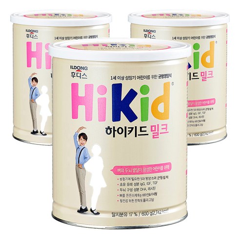 일동후디스 하이키드 밀크 영양식, 600g, 3개