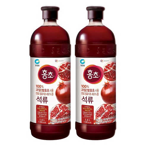 홍초 석류식초, 1.8L, 2개