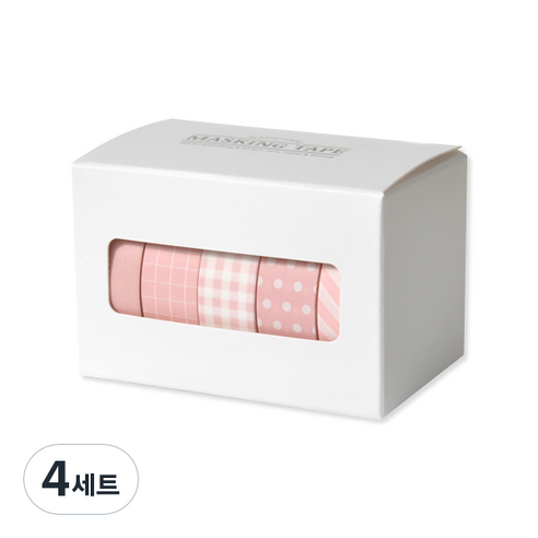 모노라이크 아르떼 마스킹 테이프 5종 세트, Powder pink, 4세트
