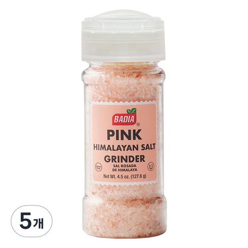 바디아 핑크 히말라야 솔트 그라인더, 127.6g, 5개