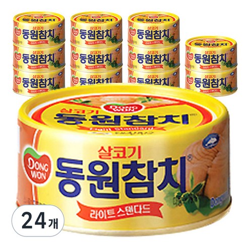 동원 라이트 스탠다드 참치, 100g, 24개