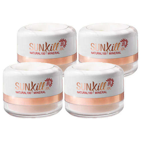 카트린 내추럴 100 미네랄 썬킬 RX 선파우더 SPF 46 PA+++, 12g, 4개